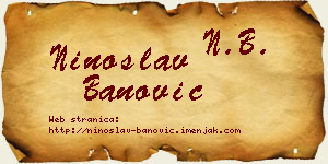 Ninoslav Banović vizit kartica